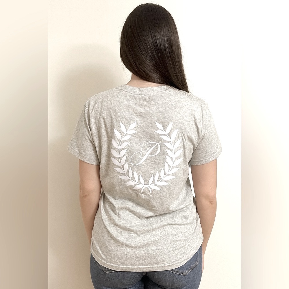 VS PINK Campus Cotton Tee Med Heather Grey S NWOT